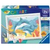 Ravensburger   CreArt Kids 13x18cm   Numéro dArt   Dauphins et coraux ...
