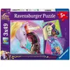 Kinderpuzzle 3x49 Teile - Unicorn Academy - Magie und Freundschaft