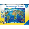 Puzzle 300 pièces XXL Ravensburger Carte des monuments du monde