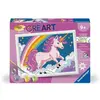 CreArt Kids 18x24cm Licorne Néon, Kit de peinture par numéros Numéro d...