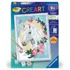 CreArt Kids 18x24cm Licorne fleurie, dès 9 ans, Kit de peinture par nu...