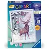 CreArt Kids 18x24cm Cerf romantique, Kit de peinture par numéros Numér...