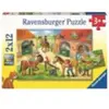 Puzzle 2x12 pièces Ravensburger - Chevaux