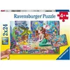 Ravensburger puzzel Betoverende zeemeerminnen  - 2 x 24 stukjes - kinderpuzzel