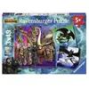 Puzzles 3 x 49 pièces Ravensburger Dragons 3 Apprivoiser les dragons