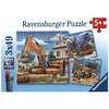 Ravensburger Puzzle - Véhicules de construction, 3X49 pièces