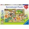 Puzzle 2x24p Journée à la ferme Ravensburger