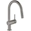 Grohe Minta Mitigeur dévier avec douchette extractible Hard Graphite b...
