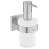 GROHE Start Cube Zeepdispenser met houder - supersteel (RVS look)