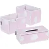roba Boites en Tissu pour Soins Bébé "Kleine Wolke rosa" - 2 Paniers d...