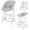 ROBA Chaise Haute Évolutive Born Up 2 en 1 + Transat Inclinable Gris -...