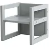 Tabouret évolutif enfant - ROBA - 3 hauteurs - Style campagne - Gris