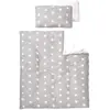 Roba Bedtextiel Little Stars 135 X 100 Cm Katoen Grijs 2-delig