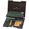 Faber-Castell Crayons et craies assorties Pitt monochrome coffret bois