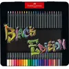 Boîte métal de 24 crayons couleur Faber-Castell Black Edition