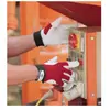 Gant Griffy taille 9 rouge/couleurs naturelles cuir nappa de chèvre/Interlock en 388 catégorie epi ii
