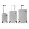 Set de Valises - NATIONAL GEOGRAPHIC - Abroad set 3pcs S/M/L - Argent - Coque rigide en ABS