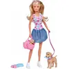 Simba Steffi Love Poupée Mannequin Promenade Chien