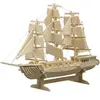 PEBARO Kit de Construction en Bois 3D Puzzle Bateau de Voile