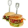 Hamburgerstokjes TORRO doodshoofd en vlam - Set van 2 - Gefu
