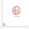 Rayher Perles en cire de verre Renaissance, 12mm ø, coqui