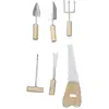 Rayher, Miniatures, Outil à main en métal / bois, 6 pièces