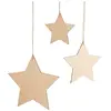 Rayher 46707505 Lot de 3 étoiles en bois, certifié FSC, naturel, 12 cm...