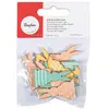 Rayher ACCESSOIRE DE DECORATION: Miniatures en bois Lapin, 2x4cm, av.dot adhésif, sct.-LS 12pces, Colore