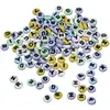 Rayher Perles plastiques à lettres, rondes, assorties, 8 mm
