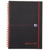 Oxford black n red 400047655 cahier à spirales a5 140 pages noir