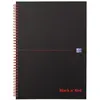 Oxford black n red 400047609 cahier à spirales a4 140 pages noir