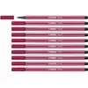 Feutre de qualité supérieure - STABILO Pen 68-10 pièces - rouge foncé
