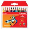 Stabilo Etui de 12 Crayons de couleur Trio COURT Triangulaire large Assortis