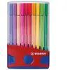 STABILO 20 feutres de coloriage ColorParade Pen 68 - Décor pack rouge