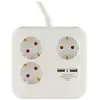 Rev Multiprise Power Quad 3 Fold 2xusb Multiple Socket Outlet