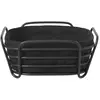 Blomus X Sous-verres, Acier revêtu par poudre, coton, Noir, S: 20 cm