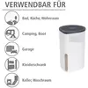 WENKO Déshumidificateur avec 2 blocs de granulés de 1 kg, Ø 15 x 23 cm, blanc