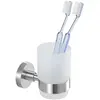 Wenko 19615100 Porte Verre à Dents Uno Bosio Acier Inox