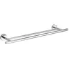 WENKO Barre porte-serviettes Duo Bosio Shine acier inox, Acier inoxyda...