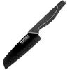 Nirosta 43736 Couteau de cuisine Santoku, Couteau à découper, Lame de 16 cm, noir, Acier inoxydable, 30 x 16 cm