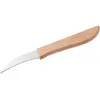 FACKELMANN Nirosta 41709 Couteau éplucheur, Couteau à éplucher, Lame de 6cm, Bois, Acier inoxydable, 16x2cm