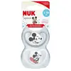 NUK Espace Mickey Siliciume Soothers 2-Pièce Set pour 6-18 Mois Bébés