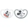 NUK Espace Mickey Siliciume Soothers 2-Pièce Set pour 18-36 Mois Bébés