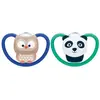 Nuk Sucette Physiologique Silicone +6m Koala Tigre Lot de 2