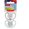 Nuk Space Night Sucette Physiologique Violette Gris +6m Lot de 2