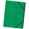 herlitz trieur easyorga, A4, carton, 12 compartiments, vert