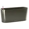 LECHUZA Jardinière de table Delta 20 ALL-IN-ONE Taupe brillant 15566