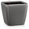 Lechuza Pot Quadro Premium Ls 21 - Kit Complet, Anthracite Métallisé 21 Cm
