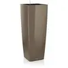 LECHUZA Jardinière Cubico Alto 40 ALL-IN-ONE Taupe brillant 18234