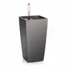LECHUZA Pot de table Maxi-Cubi - kit complet, anthracite métallisé 26 cm